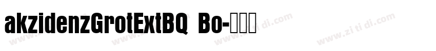 akzidenzGrotExtBQ Bo字体转换
